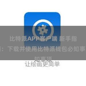 比特派APP客户端 新手指南：下载并使用比特派钱包必知事项