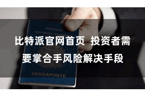比特派官网首页  投资者需要掌合手风险解决手段