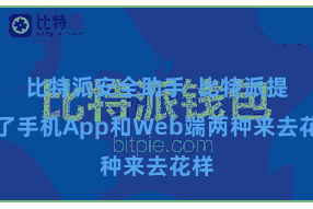 比特派安全助手  比特派提供了手机App和Web端两种来去花样